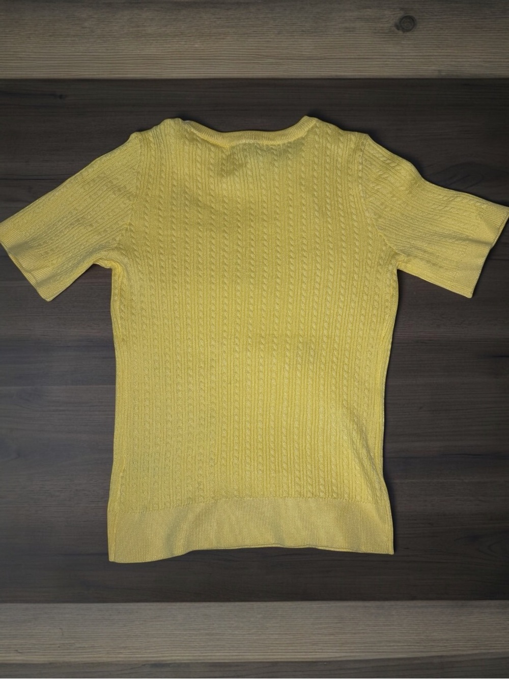 Carolyn Taylor Yellow Heart Appliqué Cable Knit Top - Picture 2 of 3